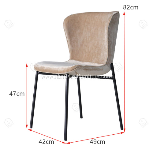 Faux leather injection mold foam metal dining chair